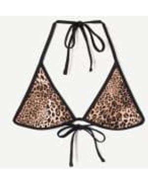 Bershka – wendbares bikinioberteil mit animal-print und - Weiß
