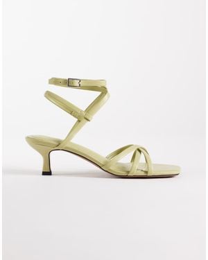 ASOS Haze Strappy Kitten Heel Sandals - Metallic