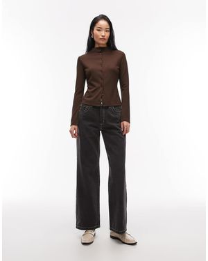 Abrand Jeans 95 Contrast Stitch baggy Jeans - Black
