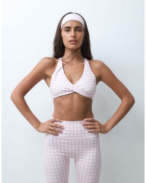 4505 Active Light Support Twist Front Sports Bra - White