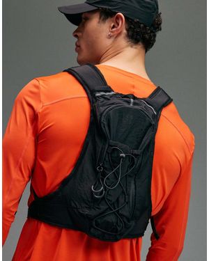 4505 Premium Reflective Running Vest With Zip Pocket And Water Bottle Holder - Orange