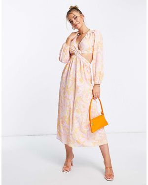 Miss Selfridge – midikleid - Pink