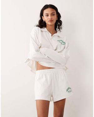 Calvin Klein Jersey Logo Co-ord Short - White