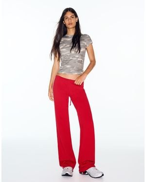 Bershka Contrast Side-stripe joggers - Red