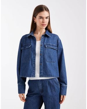 Vero Moda Utility Pocket Denim Shirt - Blue
