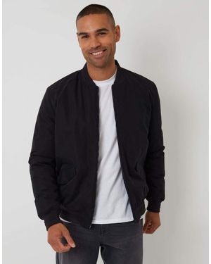 Threadbare Padded Bomber Jacket - Blue