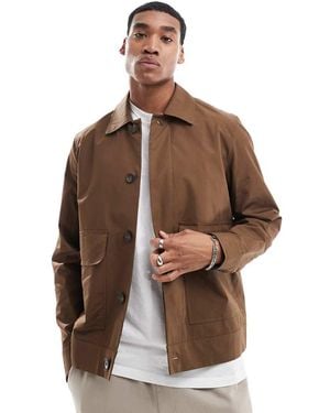 River Island Smart Chore Jacket - Brown