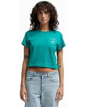 Billabong Surf The Waves Cropped T-Shirt - Blue
