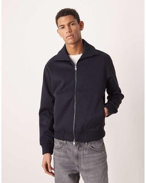 Mango Zip Through Sweatshirt - Blue