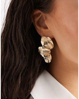 ASOS Orecchini A Bottone Con Design A Petali Tonalità - Nero