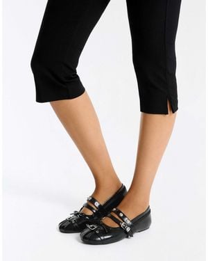 Bershka Ballerines cloutées à boucle - Noir