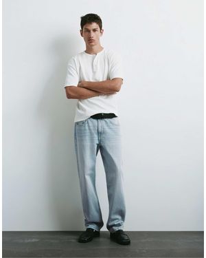 Pull&Bear – straight jeans - Weiß