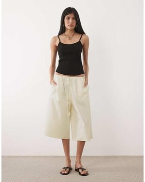 ASOS Long Line Bermuda Short - Natural
