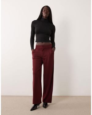 JDY Tall Wide Leg Tailo Pants - Red