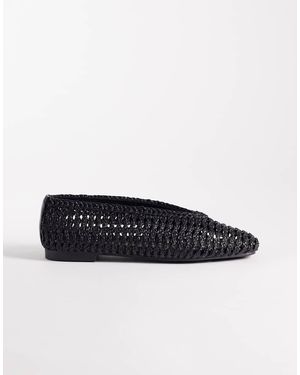 ASOS Lioness Weave Ballets - Black