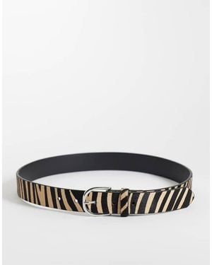 Mango Teen Pony Hair Belt - Grey
