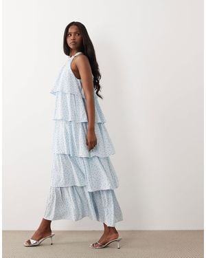 Y.A.S Volume Tiered Maxi Dress - White