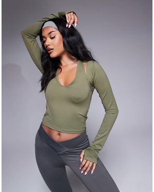 ASOS – zwei-in-eins-neckholder-top - Grau