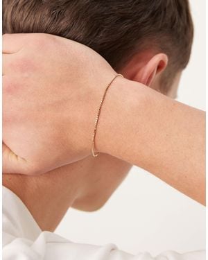 ASOS – venezianerkettenarmband aus sterlingsilber mit 14-karat-vergoldung - Natur