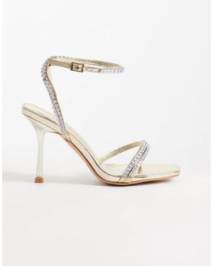 SIMMI Simmi London Maelis Embellished Heeled Sandals - White