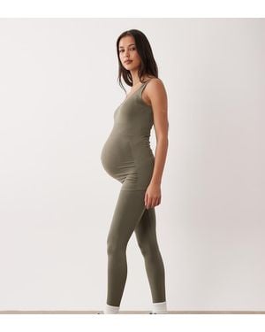 Mama.licious Mamalicious Maternity Seamless leggings Co-ord - Natural