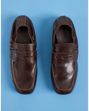 Tony Bianco Gloria Square Toe Loafers - Blue