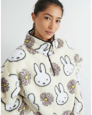 Skinnydip London London Miffy Flower Longline Fleece - Grey