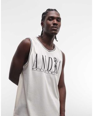 AND1 Basketball Logo Vest - White