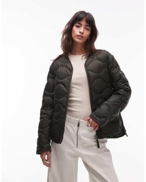 ARKET Quilted Jacket With Zip Front - Brown
