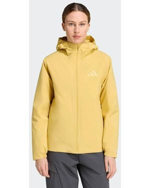 adidas Originals Terrex Multi Essentials Climaproof Insulated Hooded Jacket - Yellow
