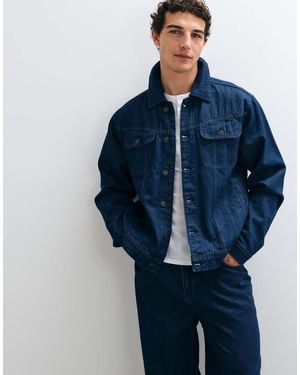 ASOS Chaqueta Trucker De Conjunto En Crudo-Azul