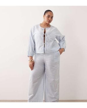 Esmee Curve Esmée Curve Tie Front Beach Trousers - Grey