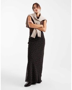 ASOS Chiffon Bias Maxi Skirt - White