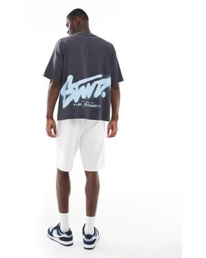 Pull&Bear Stwd Graffiti Back Graphic - Blue
