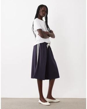 ASOS Oversized Short Met Zijstreep - Blauw