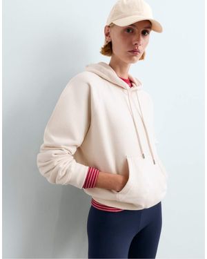 Oysho Cotton-Blend Fleece Hoodie - White