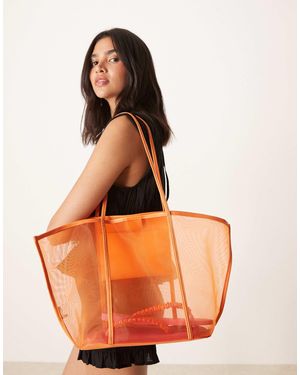 Mango Mesh Tote Bag - Orange