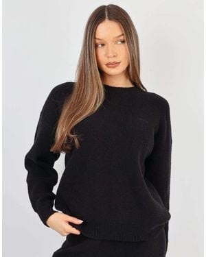 SIMMI Soft Touch Oversized Crew Neck - Black