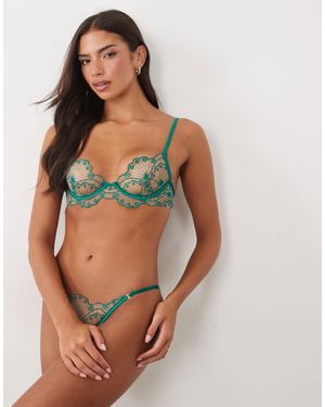 Bluebella Jane bestickter mesh-slip - Grün