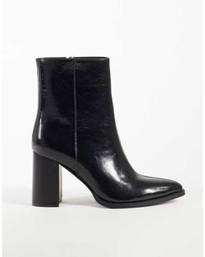 Threadbare Pointed Heeled Ankle Boot - Black