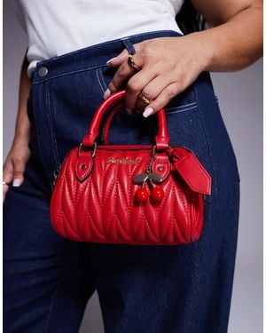 River Island Mini Bowler Bag With Charms - Blue