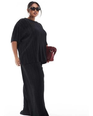 ONLY Plisse Wide Leg Trousers Co-ord - Black