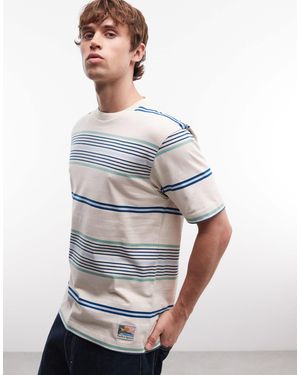 Parlez – calm – kurzärmliges, gestreiftes t-shirt - Grau