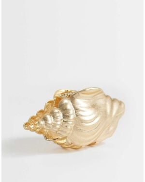 ASOS Hair Claw Clip With Conch Shell Design - Natural