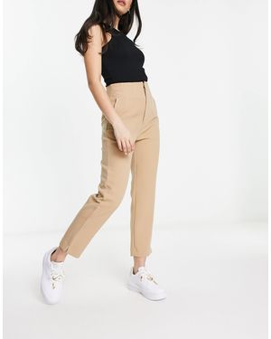 Stradivarius Tailored Cigarette Trouser - Natural