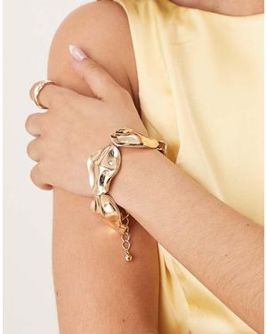 ASOS Pulsera Dorada Gruesa Con Diseño Texturizado De - Neutro