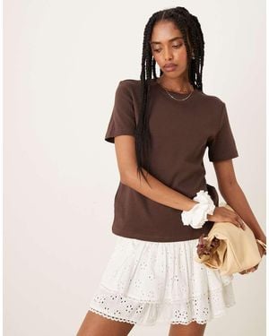 Mango Premium 100% Cotton T-Shirt - Brown