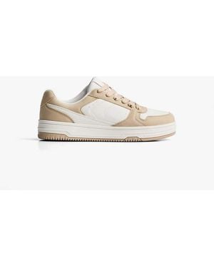 Bershka Contrast Trainers - White