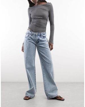 Daisy Street Low Rise Boyfriend Jeans - Blue