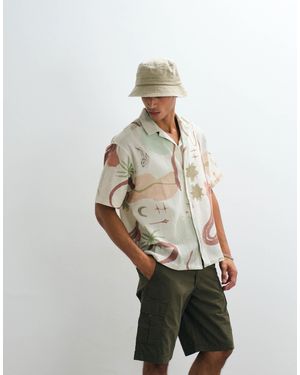 ASOS Oversized Shirt With Abstract Print - White